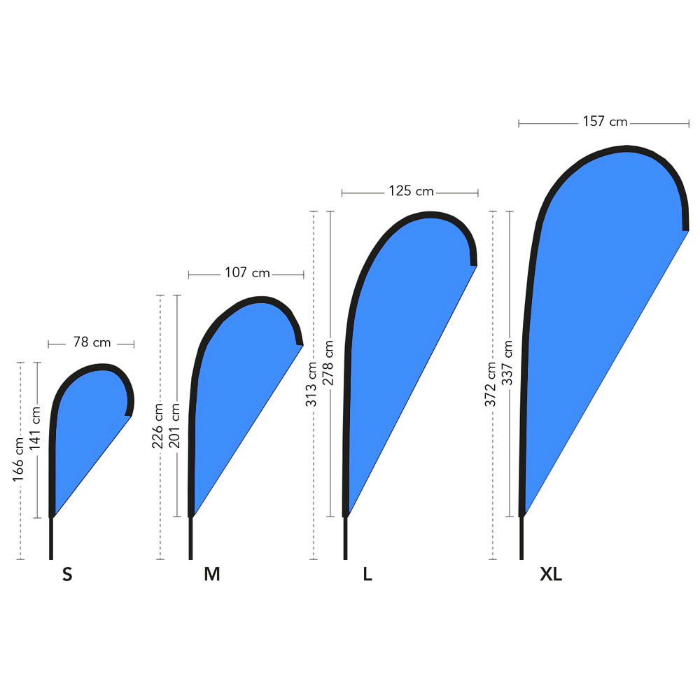 Beachflag Tropfenform "XL"