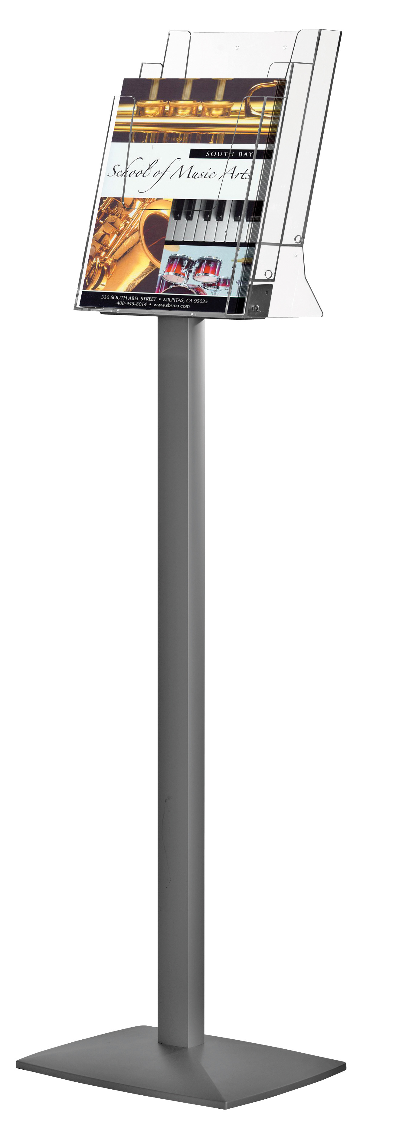 Boden-Prospektständer Pillar, 3 x DIN A4