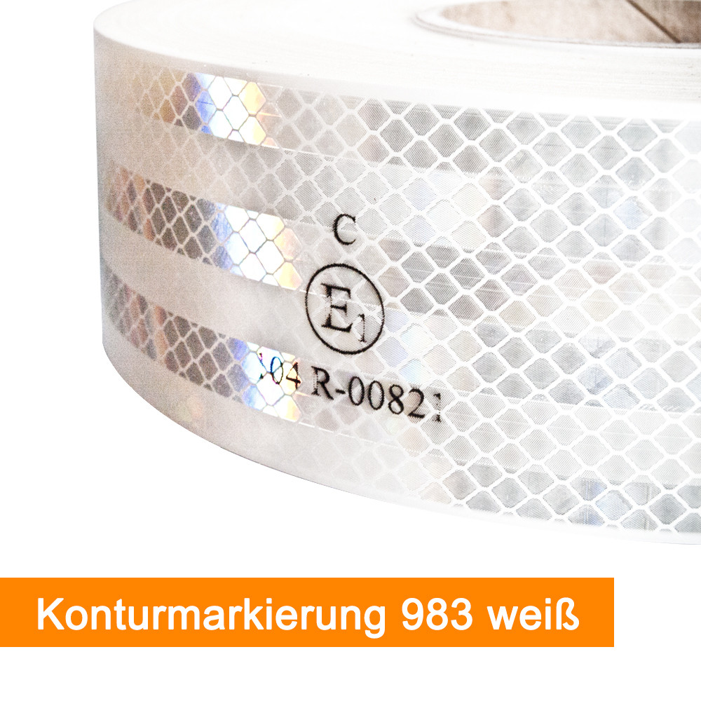 3M 943-10 743891 Konturmarkierung Reflektorband Weiß (reflektierend) 50 m  (L x B) 50 m x 50.8