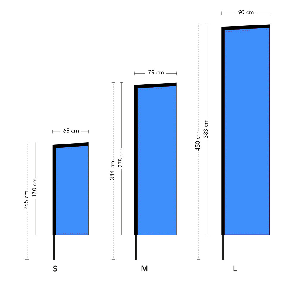 Beachflag Rechteckform "L"