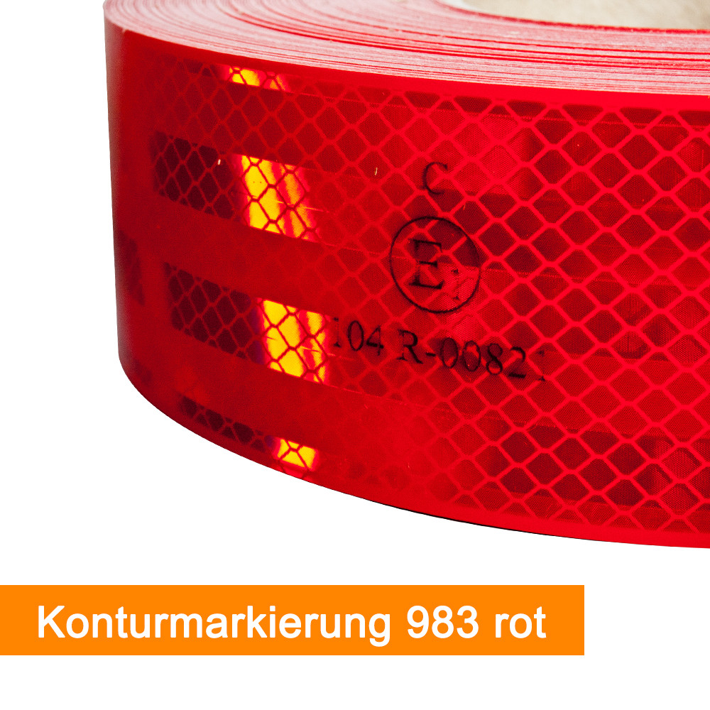 3M Scotchlite 983 Konturmarkierung für Festaufbauten in Rot - SalierShop.de